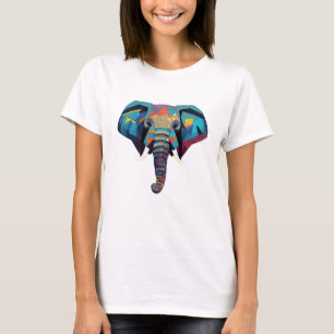 Cute Elephant low poly illustration T-Shirt