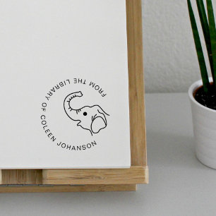 Cute Elephant Modern From The Library Of Rubber Stamp