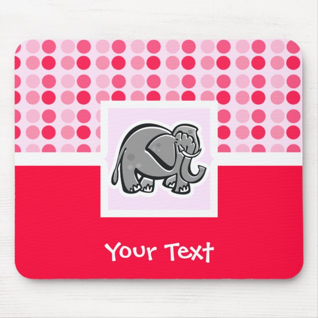 Cute Elephant Mouse Mat (Front)