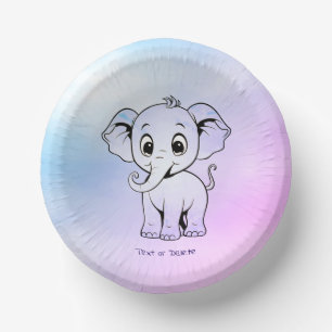 Cute Elephant Paper Bowl Paper Plate