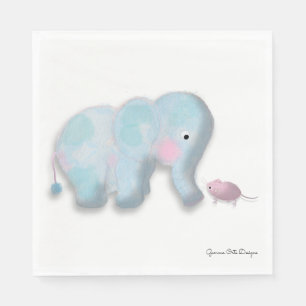Cute elephant paper napkin. napkin