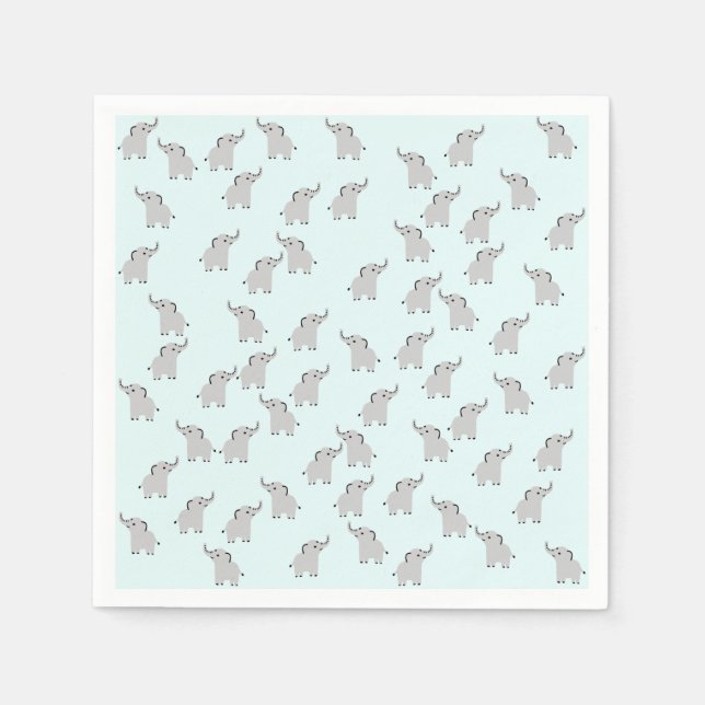 Cute Elephant Paper Napkins (Front)