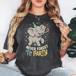 Cute Elephant Party Celebration T-Shirt