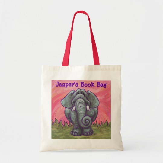 Cute Elephant Personalised Book Bag