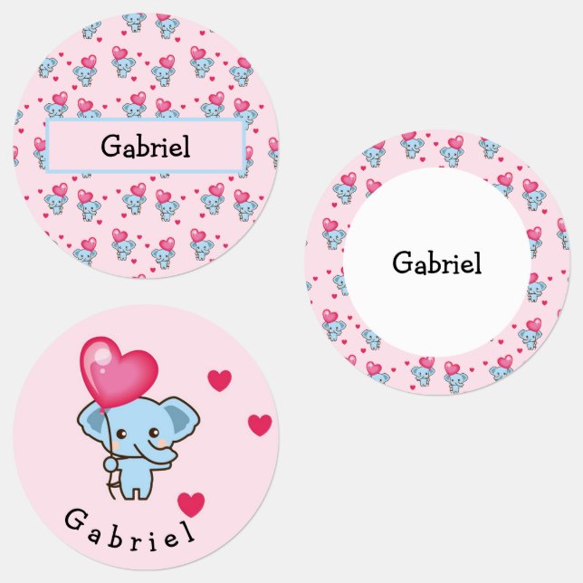 Cute elephant pink pattern (Group)