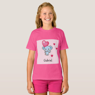 Cute elephant pink pattern T-Shirt