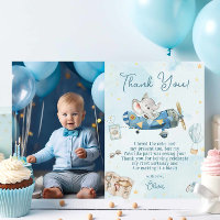 Cute Elephant Plane Adventure Birthday Photograph