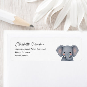Cute Elephant Safari Return Address Labels