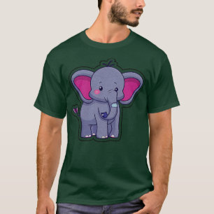 Cute Elephant Stitched T-Shirt