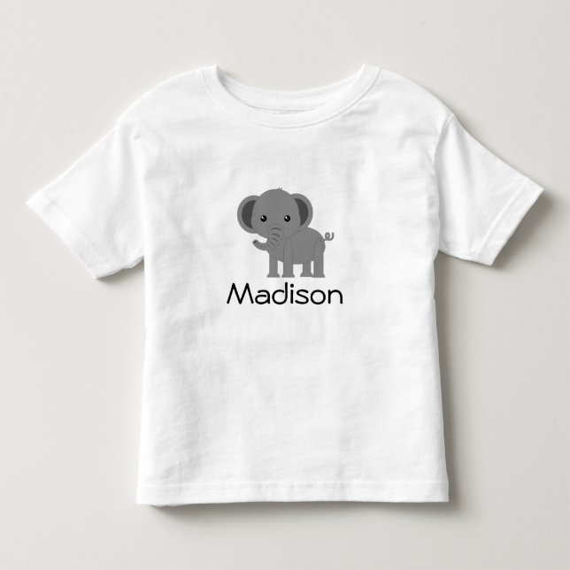 Cute Elephant Toddler T-Shirt (Front)