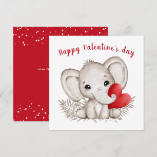 Cute Elephant Valentine's day Card