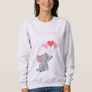 Cute elephant valentine's day sweatshirt