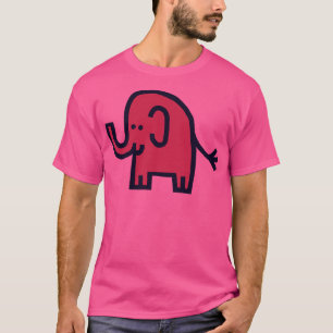 Cute Elephant Viva Magenta Colour of the Year 2023 T-Shirt