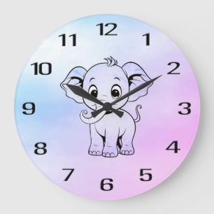 Cute Elephant Wall Clock