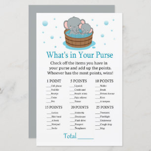 Cute Elephant What's in your purse game