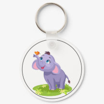 Cute Elephant with butterfly