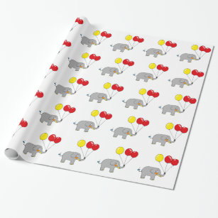 Cute Elephant Wrapping Paper 