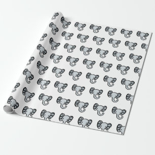 Cute elephant wrapping paper