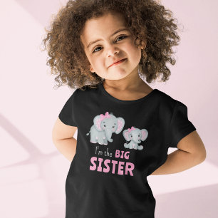 Cute Elephants I'm the Big Sister T-Shirt
