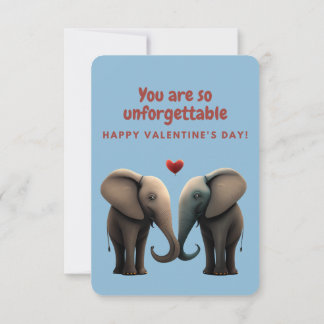 Cute Elephants Valentine's Day Card