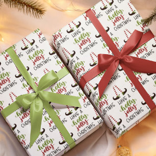 Cute Elf HAVE A HOLLY JOLLY CHRISTMAS Wrapping Paper