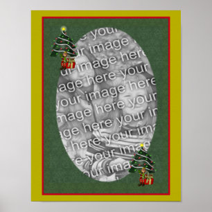 Cute Elf Holiday Frame Create Your Own Photo Poster