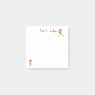 Cute elf Season's Greetings Post-it Notes
