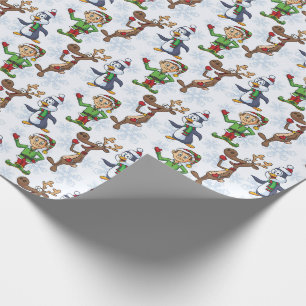 Cute Elves/Friends Christmas Wrapping Paper
