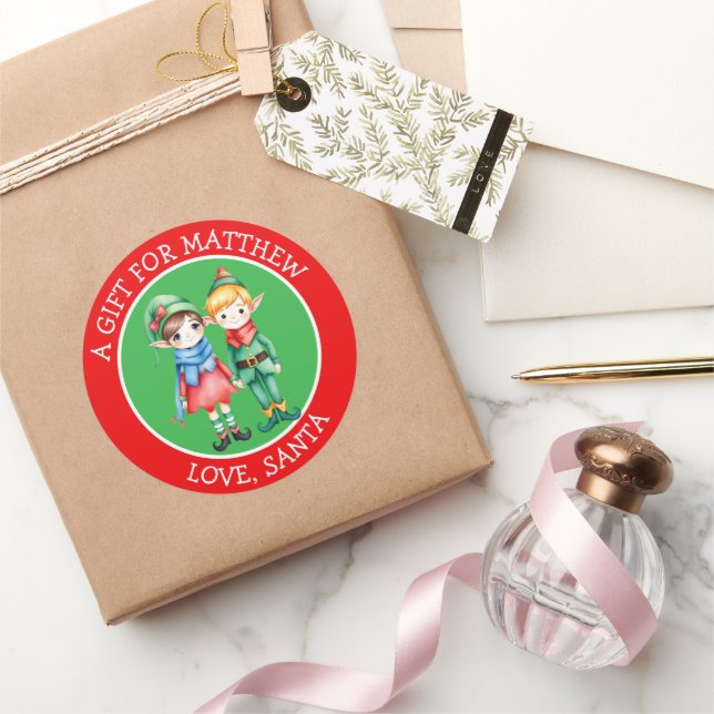 Cute Elves | To and From Christmas Gift Tag (Gifting)
