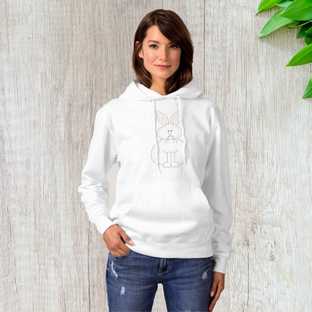 Cute Embroidery Style Bunny Rabbit Hoodie (Creator Uploaded)