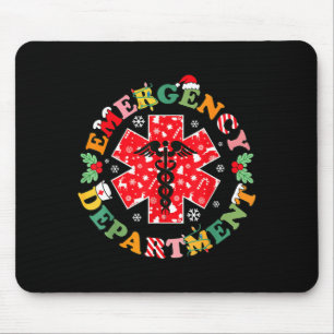 Cute Emergency Department Christmas Er Nurse Santa Mouse Mat