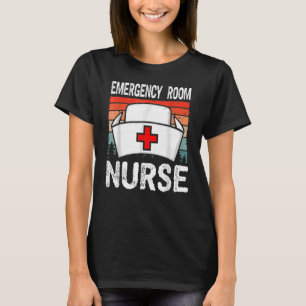 Cute Emergency Room Er Nurse Vintage Sunset Medica T-Shirt
