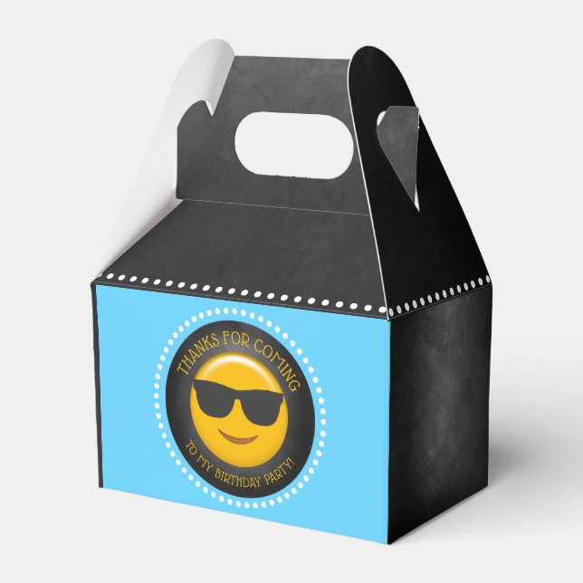 Cute Emoji Birthday Party Favour Box (Front Side)