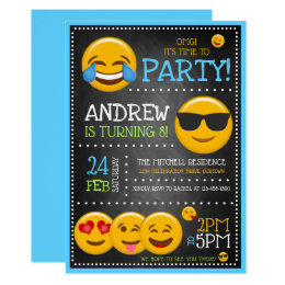 emoji birthday party invitations