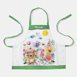 Cute Emoji Character Apron