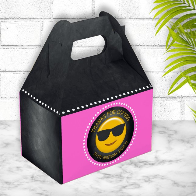 Cute Emoji Girl's Birthday Party Favour Box (Creator Uploaded)