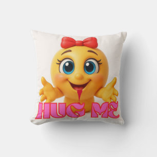 Cute Emoji Pillow – Kawaii Smile Face Home Decor