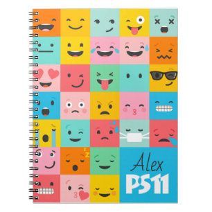 Cute Emoji School Logo Notebook