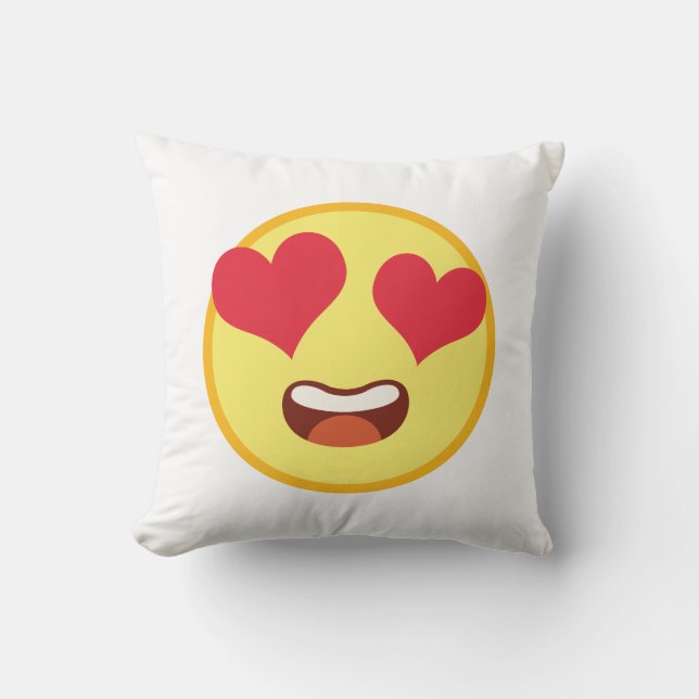 Cute Emoji Throw Pillow (Front)