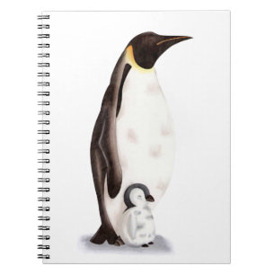 Cute Emperor Penguin and Chick Notebook