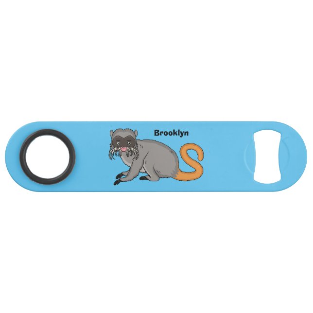 Cute Emperor Tamarin illustration cartoon (Front (Horizontal))
