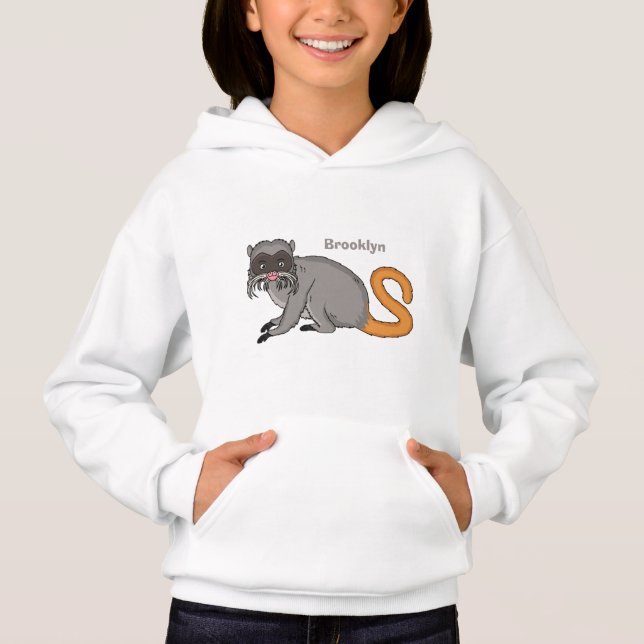 Cute Emperor Tamarin illustration cartoon  (Front)