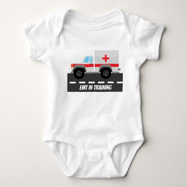 Cute EMT in Training baby bodysuit (Front)