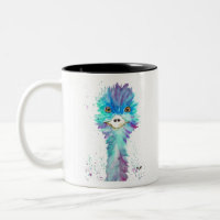 Cute emu bird watercolor Animals Kids 