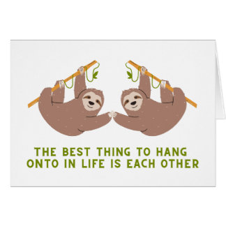 Cute Engagement Congratulations Card Sloths