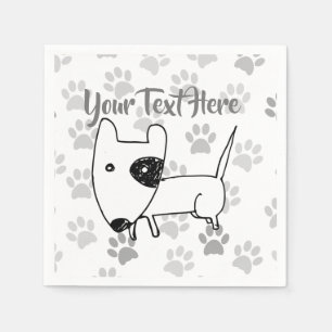 Cute English Bull Terrier Napkin