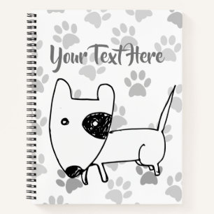 Cute English Bull Terrier Notebook