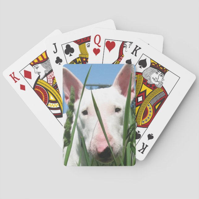 Cute English Bull Terrier Playing Cards (Back)