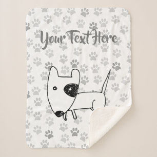 Cute English Bull Terrier Sherpa Blanket