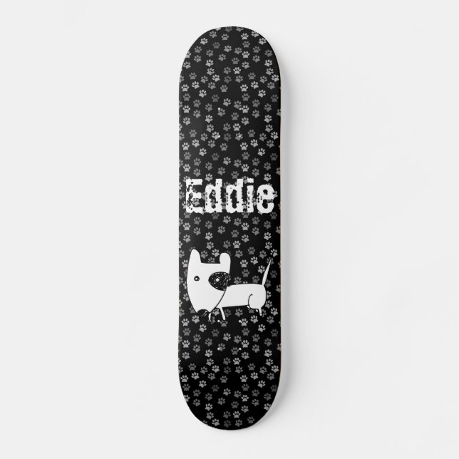 Cute English Bull Terrier  Skateboard (Front)